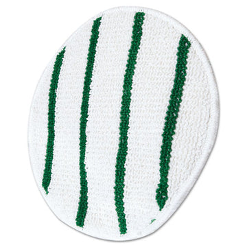 Rubbermaid® Commercial Low Profile Scrub-strip Carpet Bonnet, 17" Diameter, White-green freeshipping - TVN Wholesale